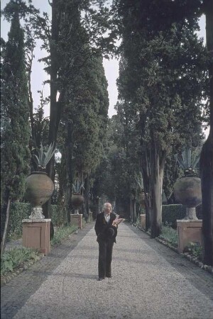 Rom. Park der Villa Massimo. Zypressenallee