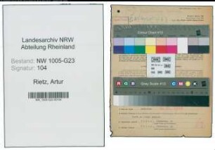 Entnazifizierung Artur Rietz , geb. 25.04.1915 (Kaufmann)