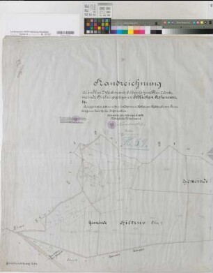 Albersloh (Sendenhorst), Hiltrup (Münster), Teilung der östlichen Hohe Ward, Handzeichnung