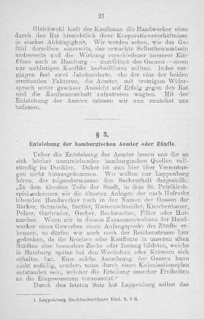 § 3. Entstehung der hamburgischen Aemter oder Zünfte.
