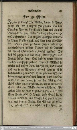 Der 99. Psalm
