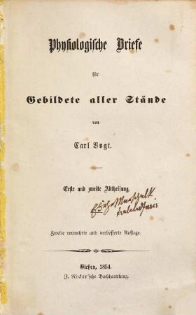 Physiologische Briefe für Gebildete aller Stände, 2