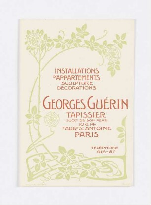Visitenkarte von Georges Guérin