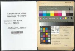 Entnazifizierung Aenne Hofmannn , geb. 10.03.1909 (Sekretaerin)