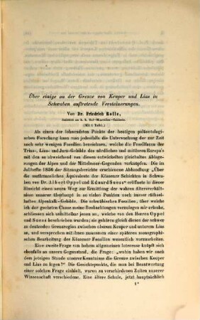Kleine Abhandlungen paläontologischen Inhalts in Separatabdrücken des Sitzungsberichte der k. k. Akad. d. Wissensch. in Wien : in 1 vol.. 2