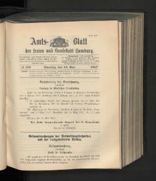 No. 119, 15. Mai 1917