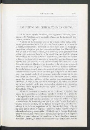 Las fiestas del centenario en la capital