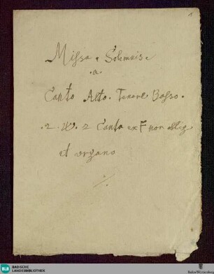 Masses - Don Mus.Ms. 1320 : V (4), orch, org; F