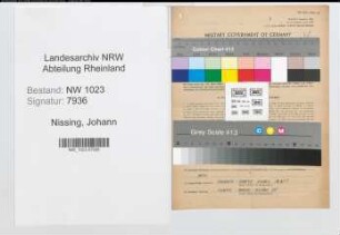 Entnazifizierung Johann Nissing , geb. 10.09.1901 (Arbeiter)