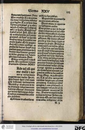 Dominica tertia post octavam pasce de excellenti virtute charitatis, sermo XXV.