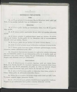 Doctorum Privatorum.