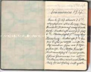 Tagebuch einer Reise nach Bad Homburg im Sommer 1937, notiert im Notizbuch