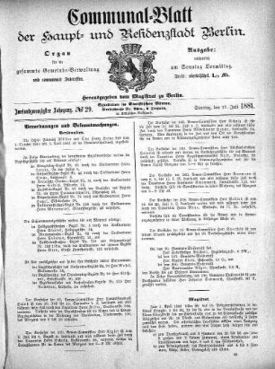 1881,29: No. 29, 17. Juli 1881