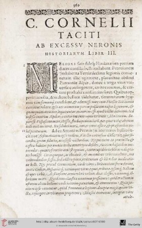 Ab excessiv Neronis historiarum Liber III.