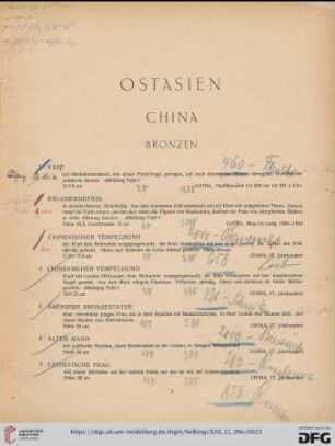 Ostasien, China (Nr. 1-49)