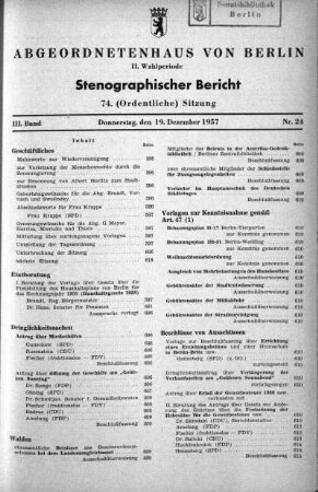 Nr. 24 (74), 19. Dezember 1957