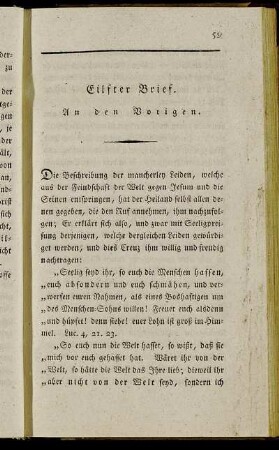 Eilfter Brief. An den Vorigen.