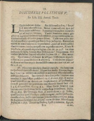 Discursus Politicus V. - VI.