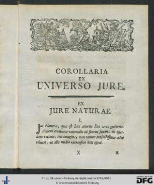 Corollaria Ex Universo Jure.