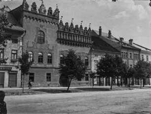 Stadtpalais der Thurzos : Das mit Fassadenmalereien geschmückte Stadtpalais der Familie Thurzo.