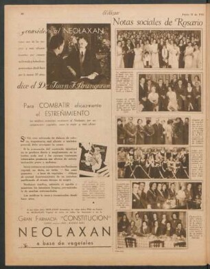 Notas sociales de Rosario