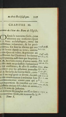Chapitre XI. Suite de l'état des Biens de l'Eglise.
