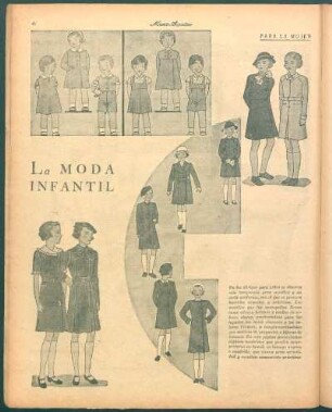 La moda infantil [Dibujos] : Para la mujer