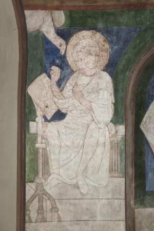 Szenen des Neuen Testaments — Christus als Weltenrichter mit Aposteln, Heiligen und Evangelisten — Evangelist Johannes