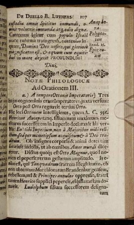 Notæ Philologicæ Ad Orationem III.