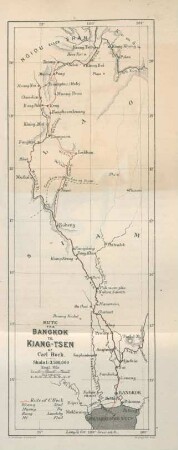 Rute fra Bangkok til Kiang-Tsen
