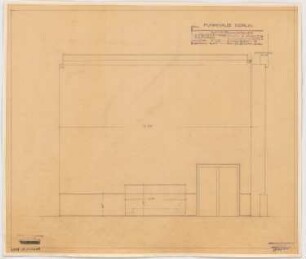 Haus des Rundfunks, Berlin-Charlottenburg: Sitzungssaal, Pultwand, Ansicht 1:20