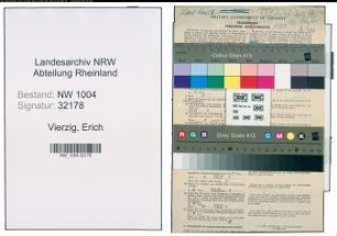 Entnazifizierung Erich Vierzig , geb. 22.04.1904 (Justizangestellter)