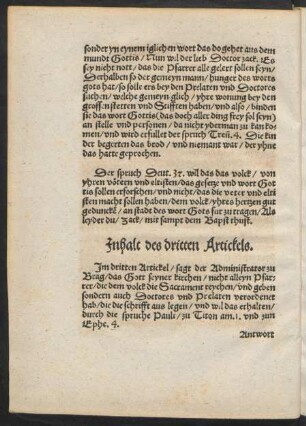 Inhalt des dritten Artickels.