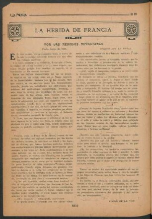 La herida de Francia : Por las regiones devastadas