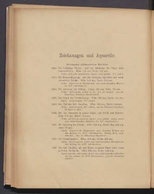 Zeichnungen und Aquarelle