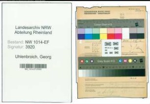 Entnazifizierung Georg Uhlenbroich , geb. 14.02.1895 (Stadtinspektor)