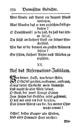 XX. Auf das Reformations-Jubiläum.