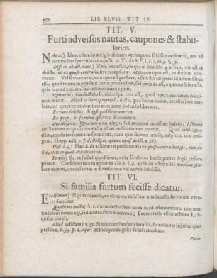 Tit. V. Furti adversus nautas, caupones & stabularios.