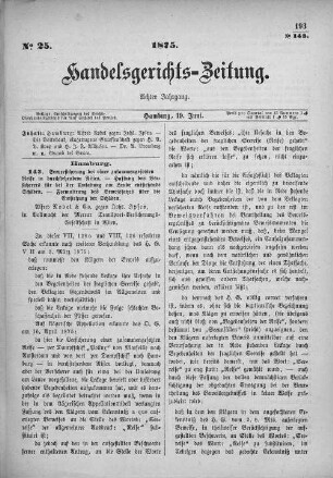No. 25. 19. Juni 1875