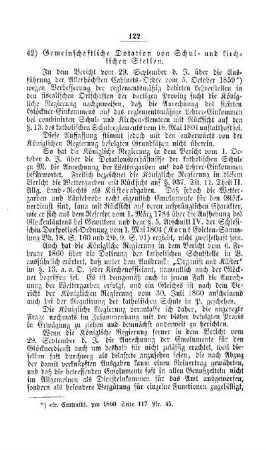Gemeinschaftliche Dotation von Schul- und kirchlichen Stellen : [IV. Elementarschulwesen]