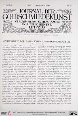 Meisterkurse der bayrischen Landesgewerbeanstalt