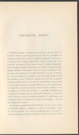 Nietzsche, poeta