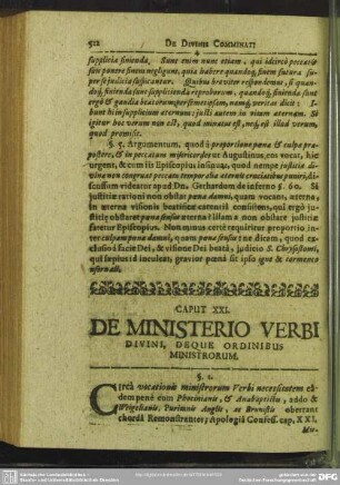 Caput XXI. De Ministerio Verbi Divini, Deque Ordinibus Ministrorum