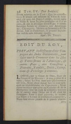 Edit du roy