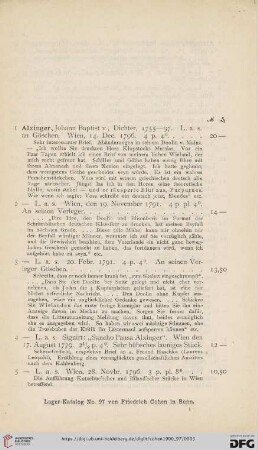 [Deutsche Dichter, Schriftsteller und Philosophen der Klassischen Periode] (Nr. 1 - 605)