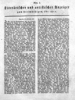 4.1811: Der Freimüthige oder Berlinisches Unterhaltungsblatt für gebildete, unbefangene Leser