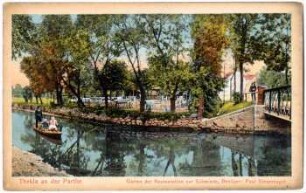 Thekla an der Parthe : Garten der Restauration zur Schmiede