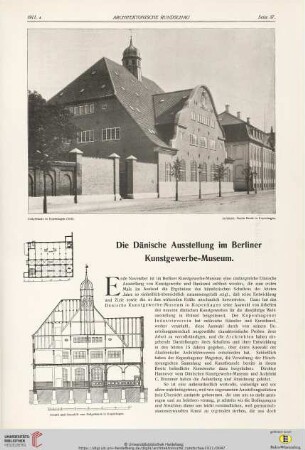 27: Die Dänische Ausstellung im Berliner Kunstgewerbe-Museum