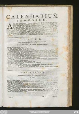 Calendarium Judaeorum.