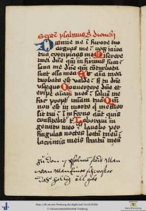 [147v - 155v] "Septem psalmus (!) s. Dionisii.